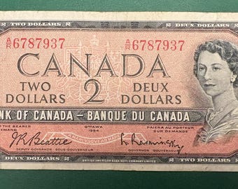 1954 Kanada 2 DOLLARS Beattie/Rasminsky Circuliert
