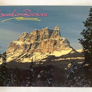 Carte postale vintage des années 1980, belles Rocheuses canadiennes inutilisé
