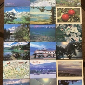 Belles 18 cartes postales canadiennes vintage des années 1980 - toutes inutilisées