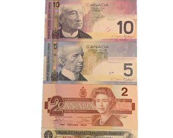 Das allerletzte SCHWARZ-Blattgeld vor dem Plastik-Notenset der Kanada-Reise
