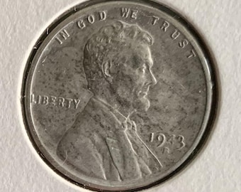 1943 S American Steel Cent Sehr Weak-Strike 4 & S Lincoln Weizen San Francisco