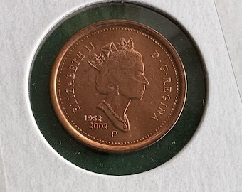 1952-2002 P 1 Cent Canada Steel Schöne Unzirkulierte Kanadische Penny magnetische Doppeldatum