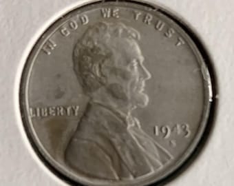 1943 S American Steel Cent Sehr Weak-Strike 4 & S Lincoln Weizen San Francisco