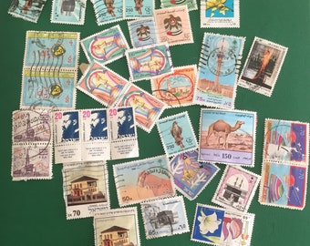 Naher Osten Briefmarken - 32 Stück - verschiedene Duplikate zum Sammeln, Basteln, Decoupage, Decoupage, Scrapbooking usw