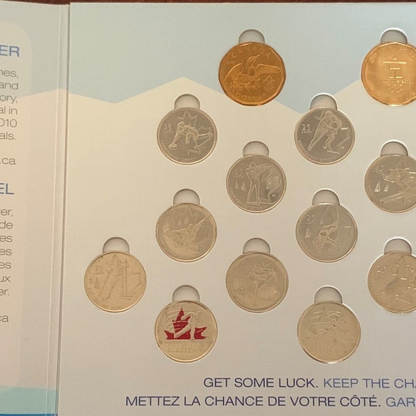 The Royal Canadian Mint Vancouver 2010 Circulation Coins Full Set Some Coins 2002-2008 is Rare .  2010