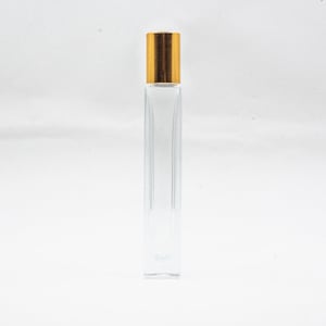 Empty luxury 10ml glass bottle rollon - Perfume - essential oil DIY - Gold cap