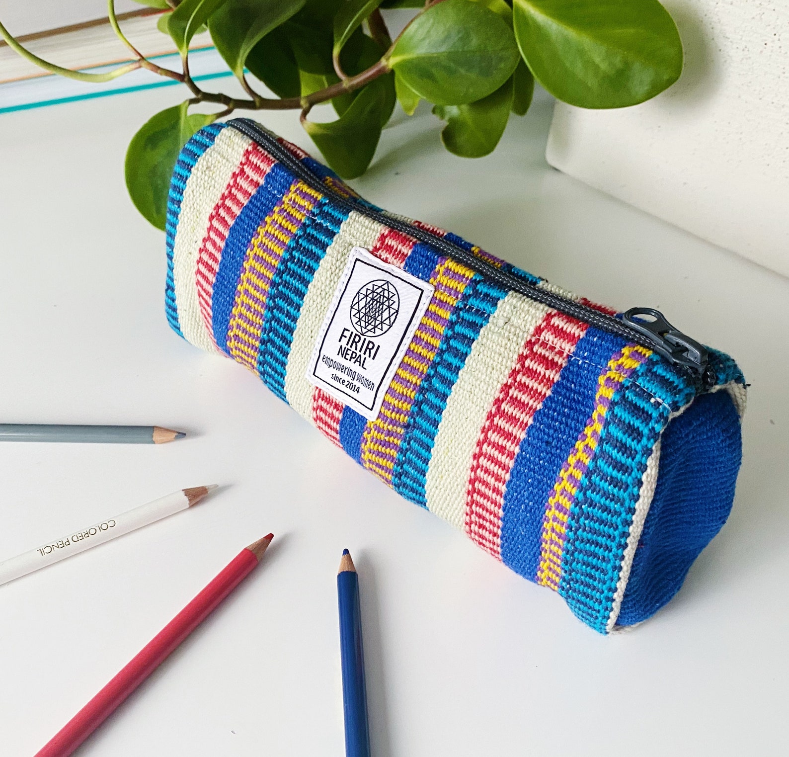 Pokhara Pencil Case. Handmade in NEPAL. GIVE EDUCATION Etsy