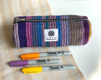 Large Purple Pencil Case Eco Pen Holder Large Capacity Pencil Case Gift Back to School Stationary Empower Women Charity in Nepal Purple Haze