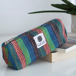Boho Trousse à crayons Boho Textile Eco Roomy Grande capacité Trousse à crayons Cadeau Retour à l'école Stationnaire Empower Women Charity Fabriqué au Népal