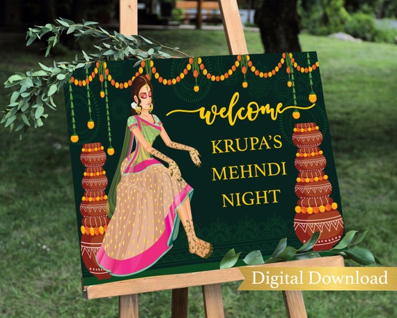 Respectievelijk Beneden afronden bed Mehndi Welkom teken henna welkom teken Mendhi ceremonie - Etsy Nederland