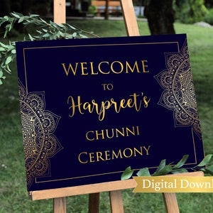 Indian Wedding sign, Choora ceremony sign, Mehndi Welcome sign, henna sign, Choora ceremony, Mehndi ceremony sign, Mehndi decor