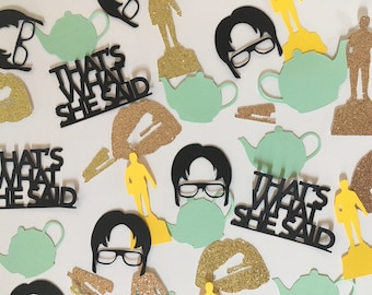The Office TV Show Themed Confetti, 100 piece confetti, The Office themed party decor, The Office tv show
