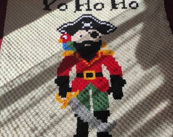 Capitan Pirate Crochet Graphgan Coperta