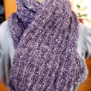 Violet Fluffy Soft Winter Warm Scarf