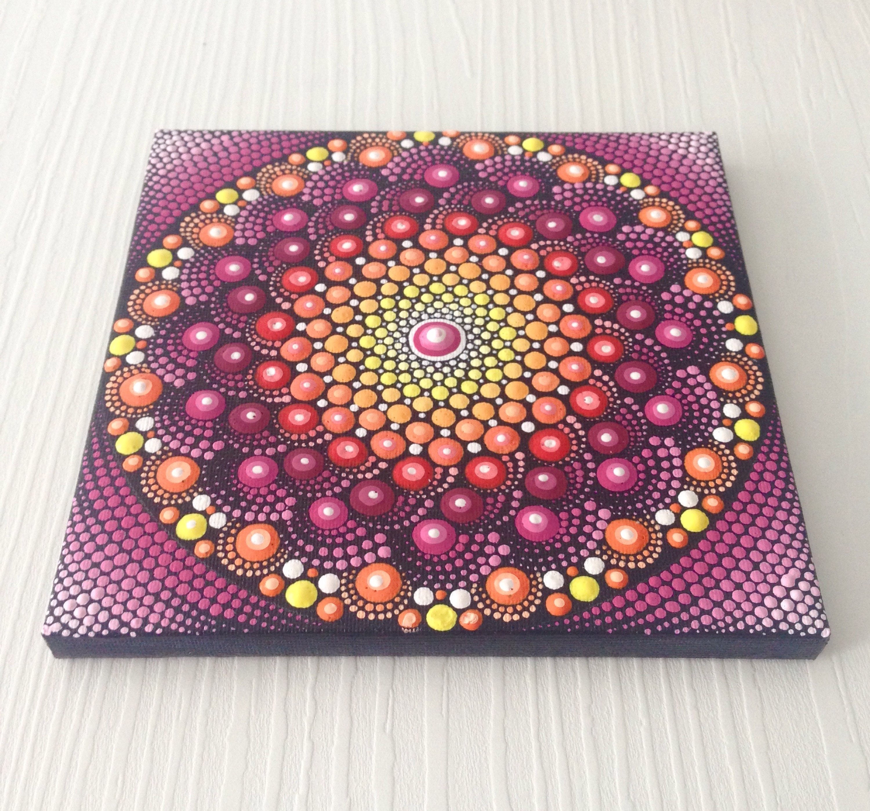 Original Mandala Painting on Canvas Painting Office and home | Etsy
