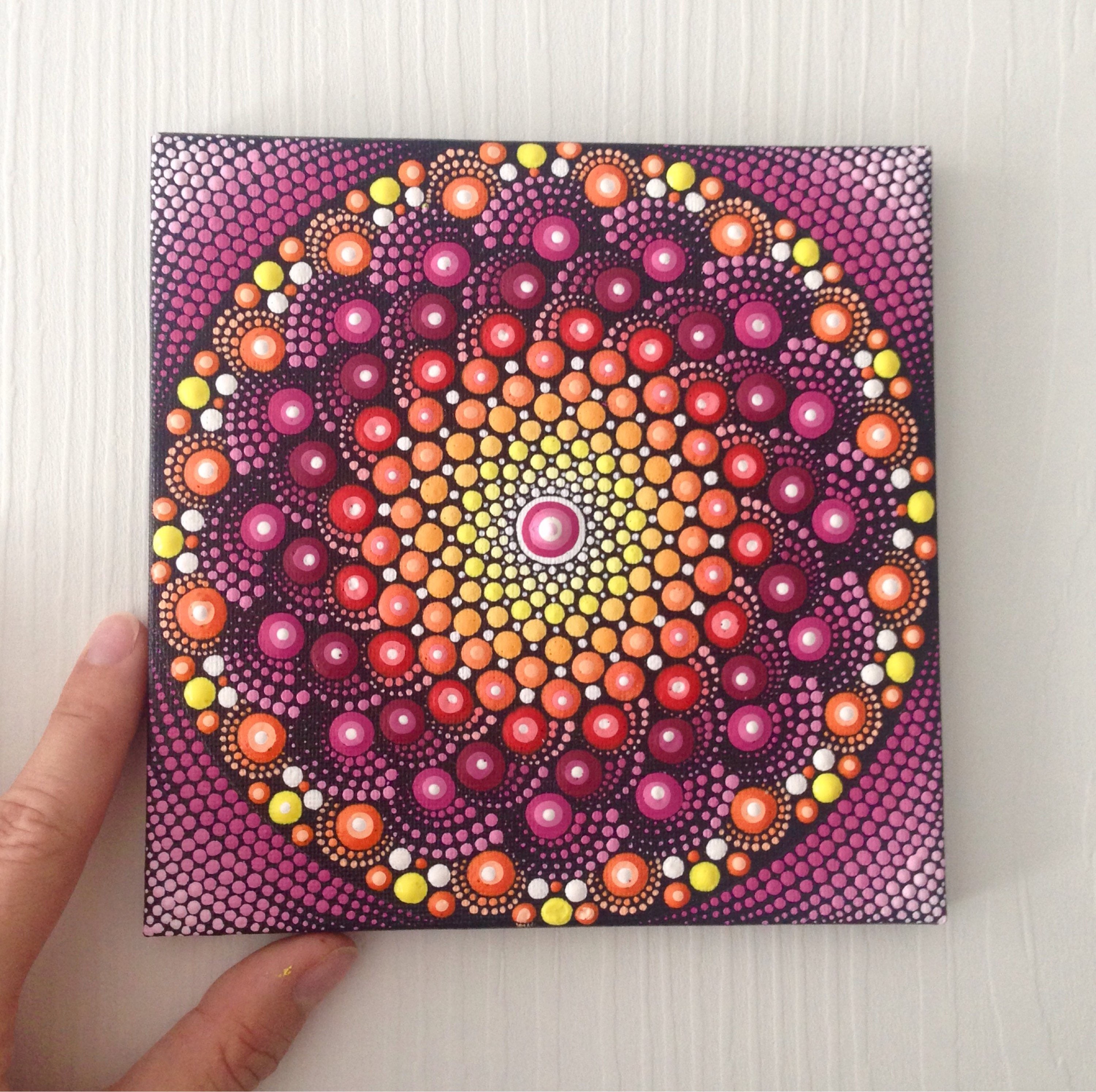Original Mandala Painting on Canvas Painting Office and home Etsy