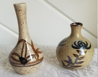 Japanese ceramic tiny vase set