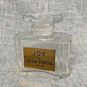 Vintage Glass Perfume Small Bottle Joy De Jean Patou Paris Empty Collectible