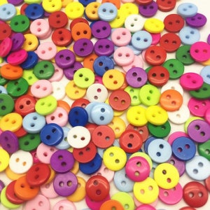 300 ronde kleine harsknopen van 9 mm, gemengde kleuren Collectie Ambachtelijk Scrapbooking Naaien