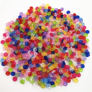 300 doorschijnende ronde kleine harspoppen van 5 mm gemengde kleuren Ambachtelijk scrapbooking naaien