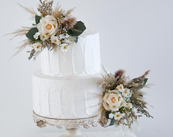 Two Pcs Wedding Cake Topper Set,Artificial Flower,Wedding  accessories