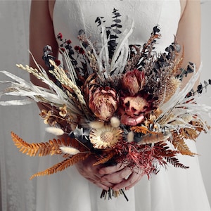 Rustic boho Wedding Bouquet,Dried natural Flowers Home Wedding Decor,bridal bridesmaids bouquets,Flowers Arrangement,Small Centerpiece