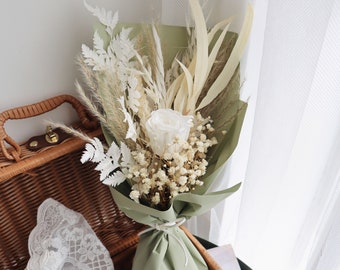 Preserved flowers Rose Dried flower bouquet,natural home decor, dried flowers , natural flower decor,Flower Arrangement，Small Centerpiece