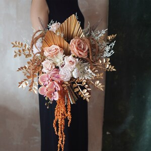 Rustic boho Wedding Bouquet,Artificial Faux Flowers Home Wedding Decor,bridal bridesmaids bouquet,Flowers Arrangement,Small Centerpiece