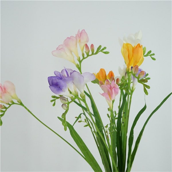 Artificial  flowers, Freesia, silk flowers, High quality ,Home decor, wedding gift