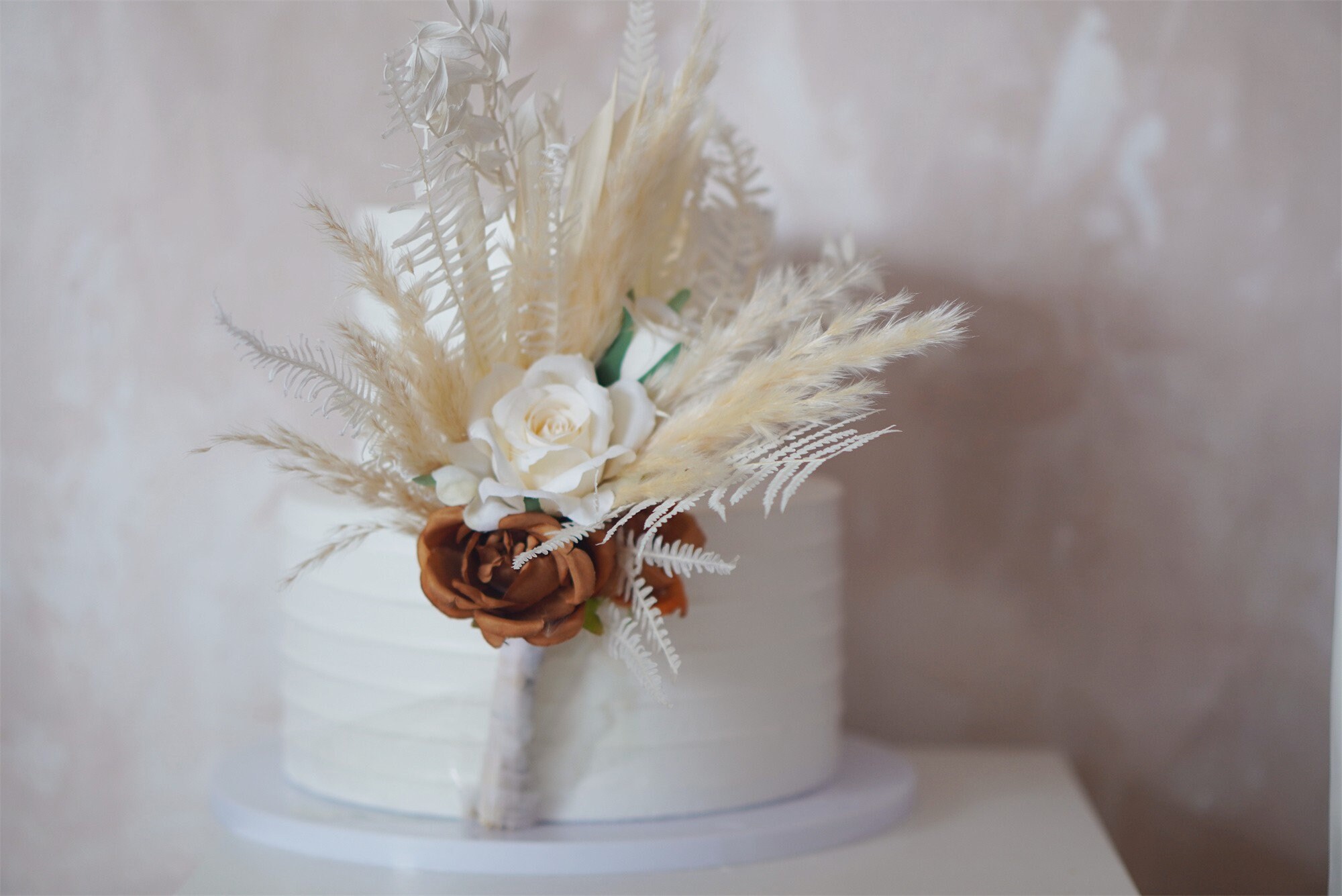 Fleurs en or blanc feuilles pour gâteaux de mariage comestible fondant  gomme pâte gâteau topper doux nouvelles créations succulent rose rustique  thème vintage -  France