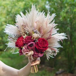 Rustic boho Wedding Bouquet,Artificial Faux Flowers Home Wedding Decor,bridal bridesmaids bouquets,Flowers Arrangement,Small Centerpiece