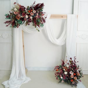Burgundy Arch arrangement|Burgundy Dried flowers /Pampas Backdrop arrangement -|Fall Wedding arch flowers|Wedding arch decoration |