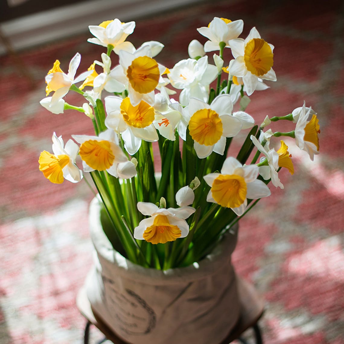 Artificial Daffodils Floral Arrangement Thank You Gift Etsy