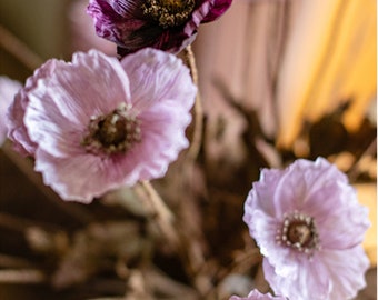 Real touch Poppy    artificial flowers home decor centerpiece arch wreath  DIY bouquet corsage