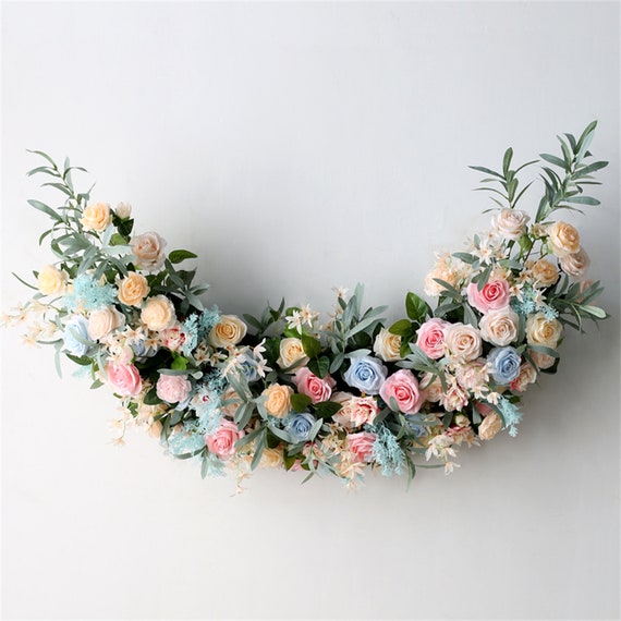 Decoración artificial de la pared hilera de flores decoración - Etsy México Decoración artificial de la pared hilera de flores decoración - Etsy México