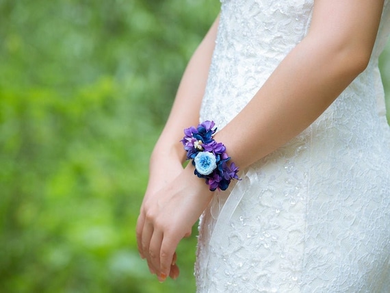 Bewaarde bloemen armband pols corsage Wedding Etsy Nederland
