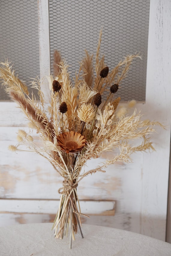 Bouquet di fiori secchi, decorazioni naturali per la casa, fiori secchi,  decorazioni floreali naturali, fiori conservati, composizione floreale,  piccolo centrotavola -  Italia