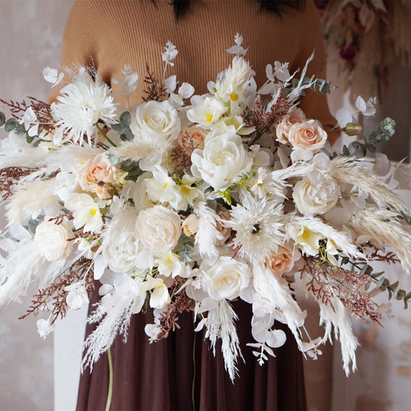 White  Wedding Centerpiece Flower Arrangement, Sweetheart Table Flower, Wedding Reception Decor, Head Table Flowers