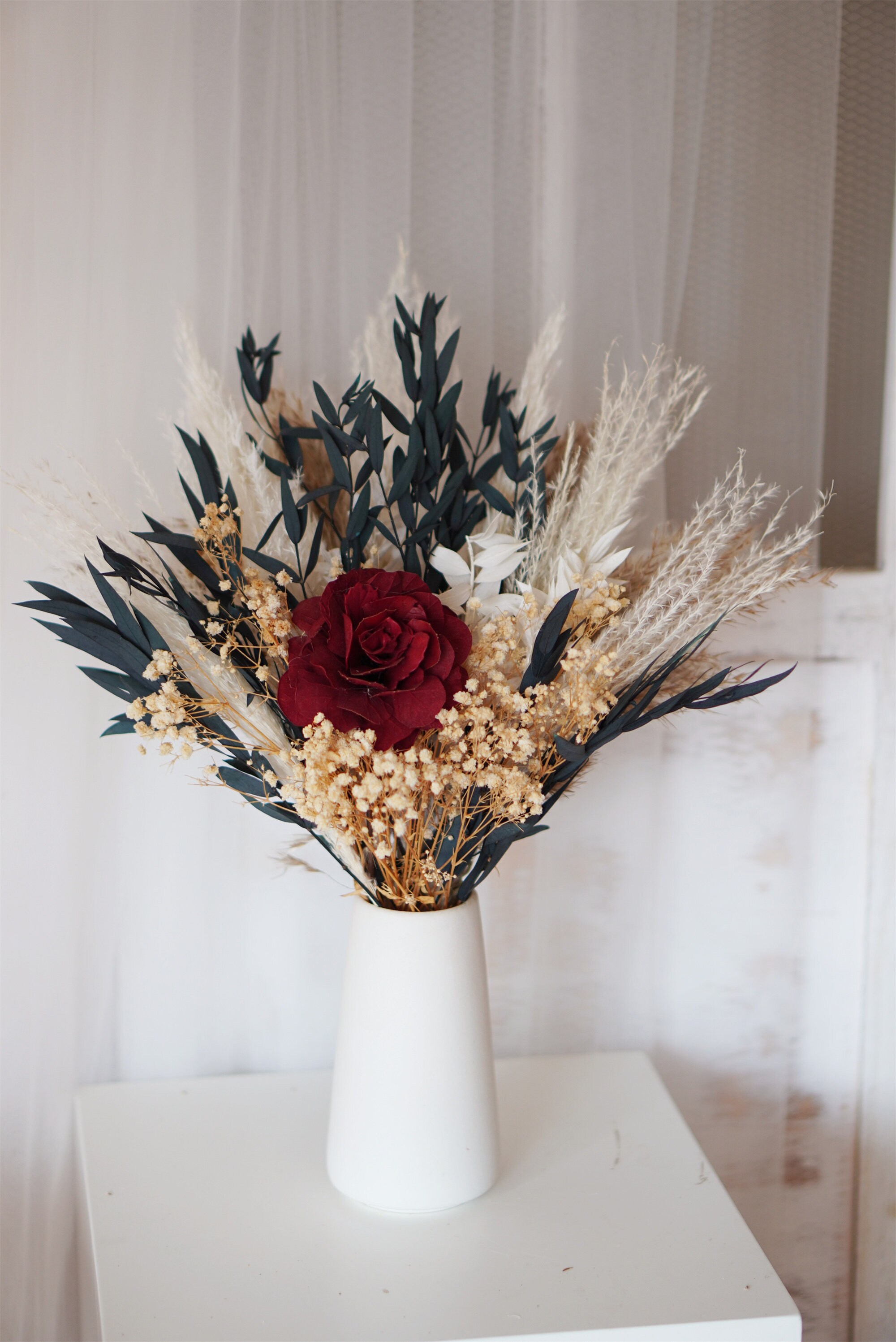 Dried Flower Bouquet Natural Home Decor Vase Filler Flower Etsy