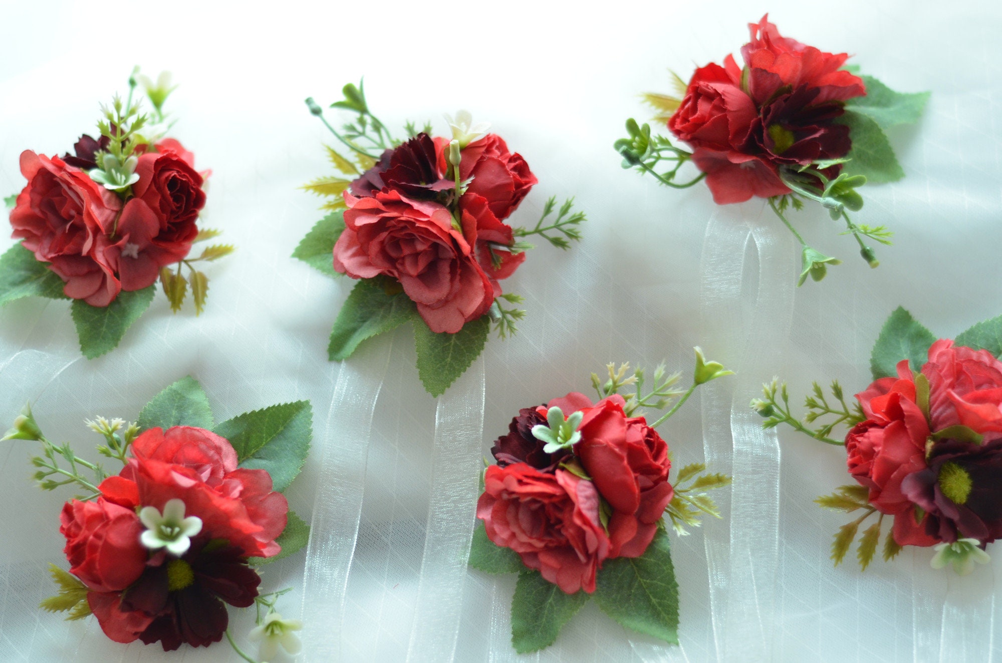 Red Silk Rose Bridal Bouquet,wedding Bouquet, Wedding Flowers ...