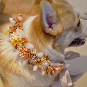 Artifical flowers Wedding collar for dog Flowers  45-50 cm / wedding / Photo shoot / For medium and large dogs