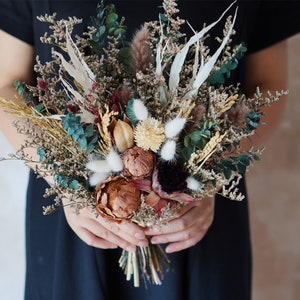 Rustic boho Wedding Bouquet,Dried natural Flowers Home Wedding Decor,bridal bridesmaids bouquets