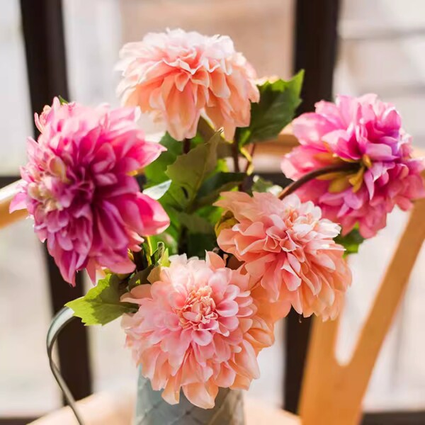 Artificial Geranium Peony, Dahlia, Silk Flowers,Elegant,Beautiful,Home Decor