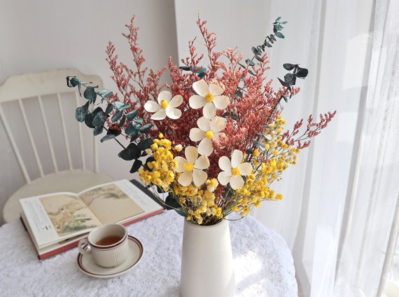 Bouquet Fiori Secchi Naturali - 50 Pezzi Lunghi 30-45cm Per Decorazioni - Foto 2