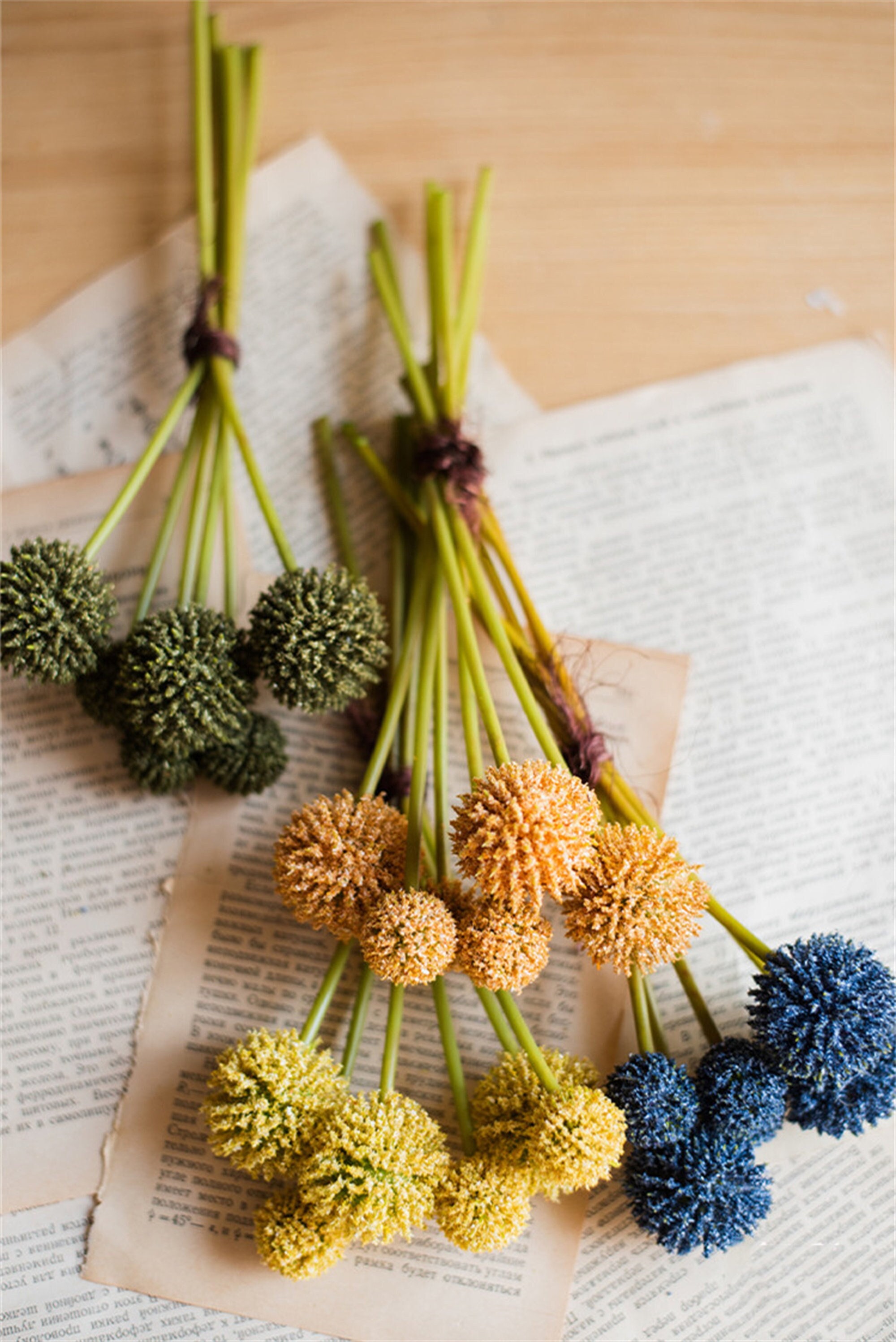 Gold drumstick chrysanthemum gold stick ball dry flower Etsy