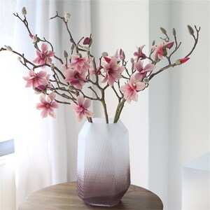 Beautiful Artificial Magnolia， Flower Arrangement, Garden style,  Home Decor, Gift for Her