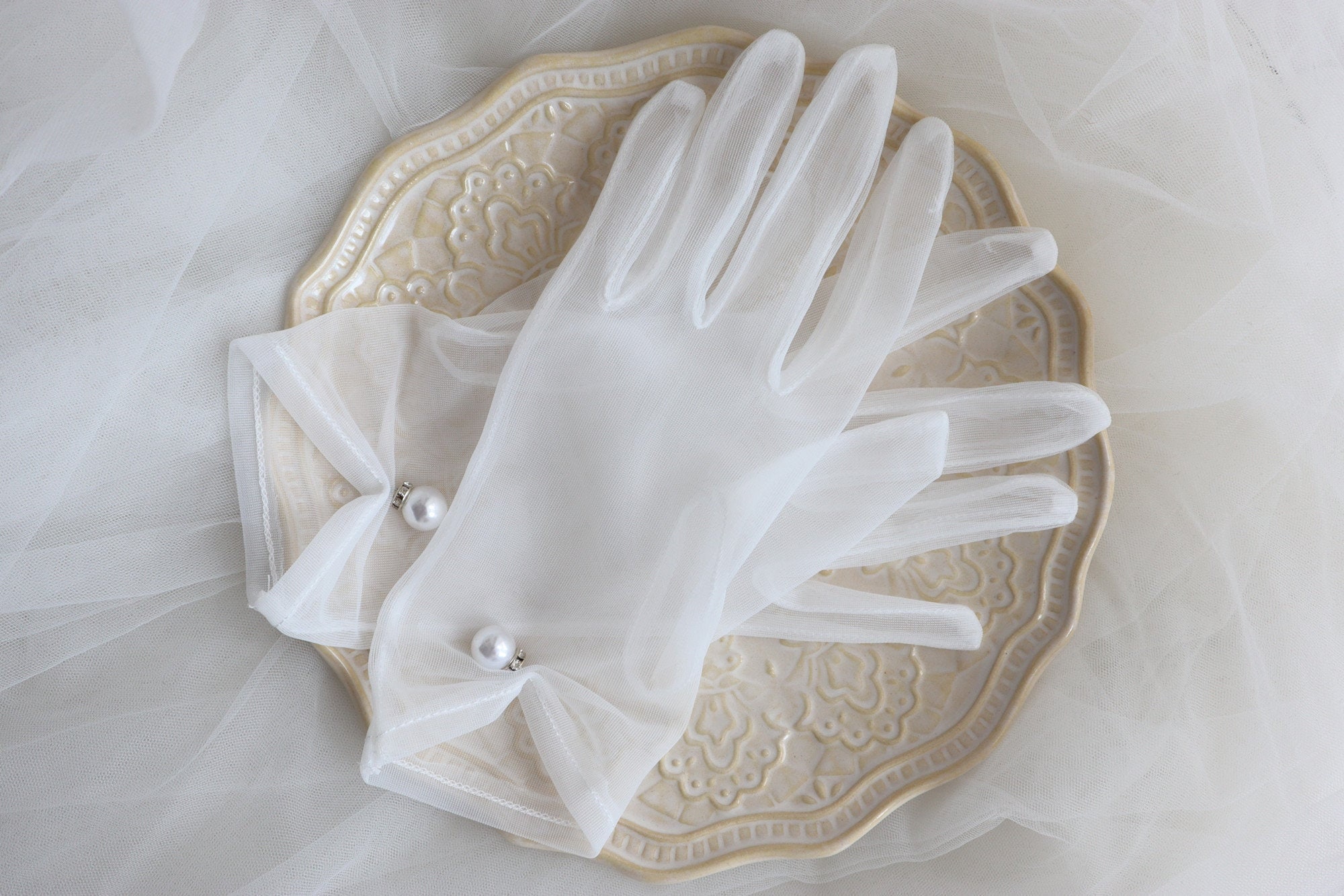 White Short Dress Gloves - Etsy