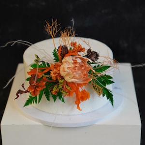 Dried Flowers Wedding Cake Topper, Floral Cake Decoration, Cake Topper Flowers,Boho Wedding