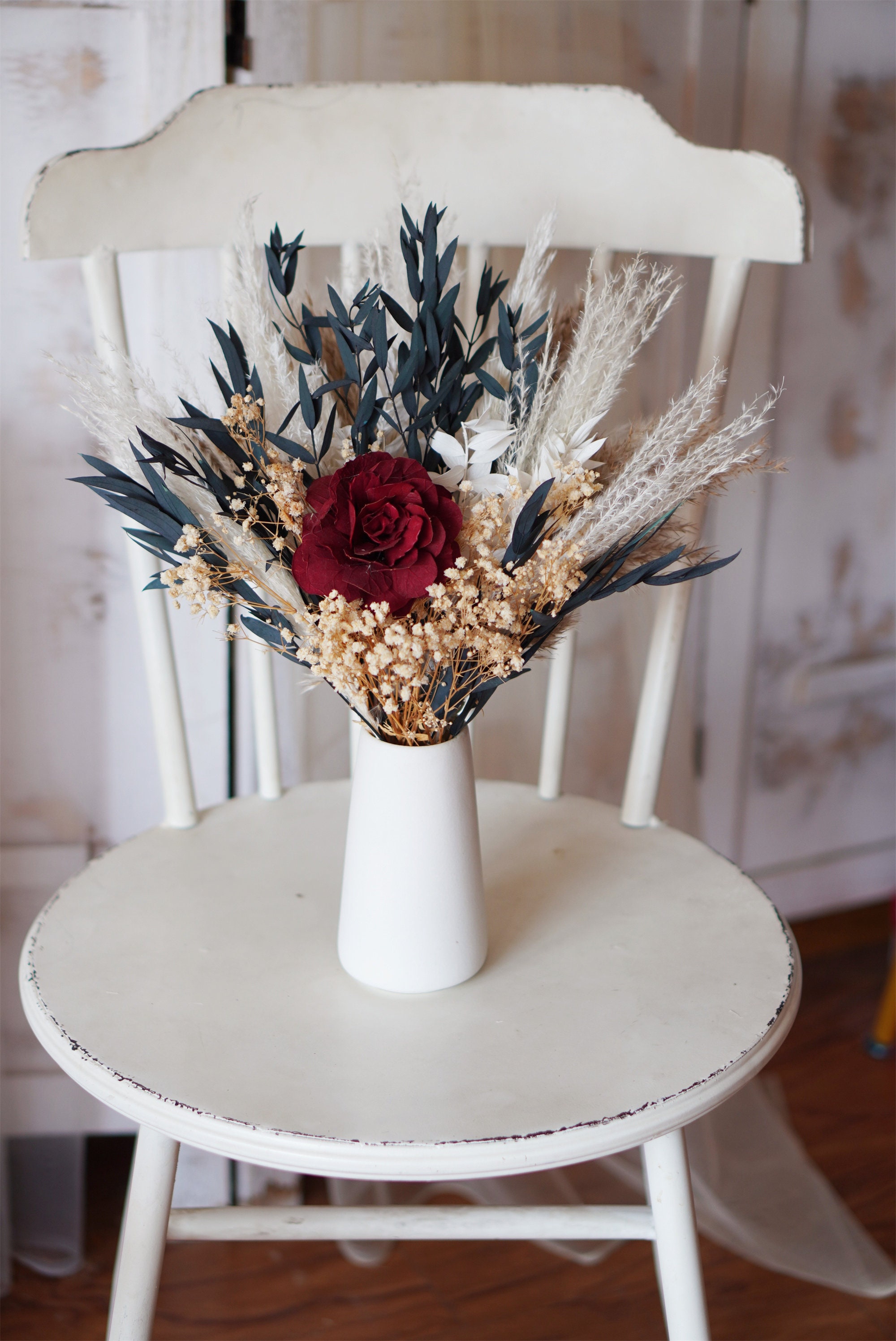Dried Flower Bouquet Natural Home Decor Vase Filler Flower Etsy