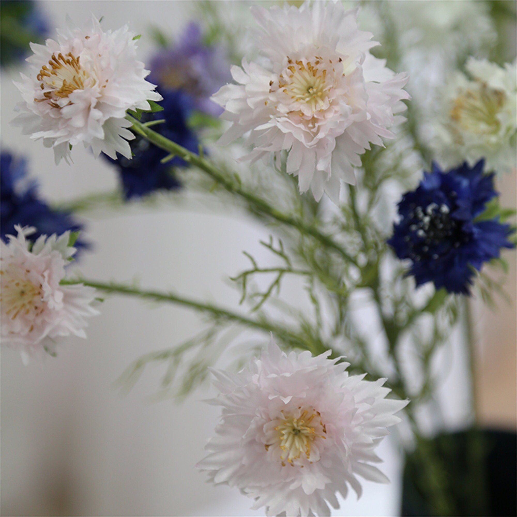 Beautiful Artificial Cornflower Flower Arrangement Garden Etsy